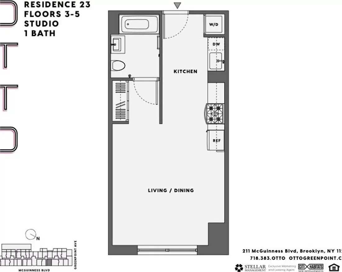 Studio Apartment for Rent in Brooklyn, NY